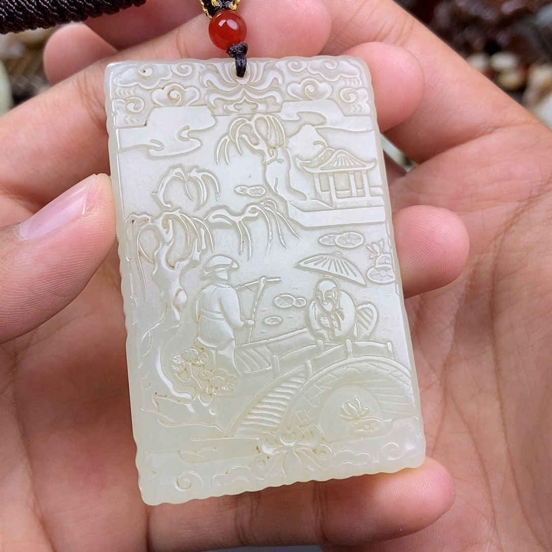 和田玉未镶嵌挂件