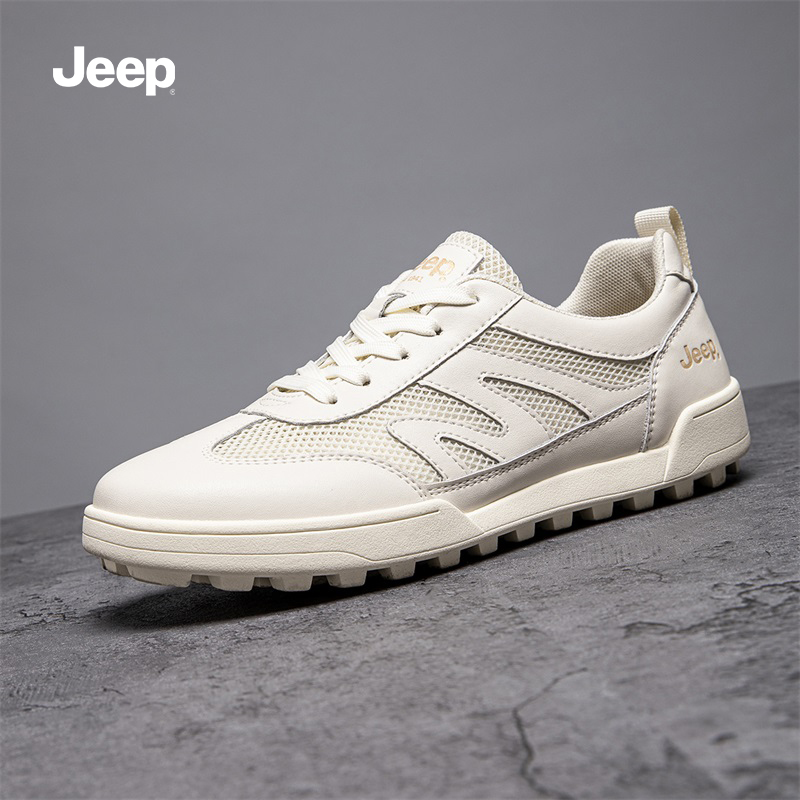 JEEP/吉普男鞋冬季2026新款高端休闲百搭真皮小白鞋板鞋男款
