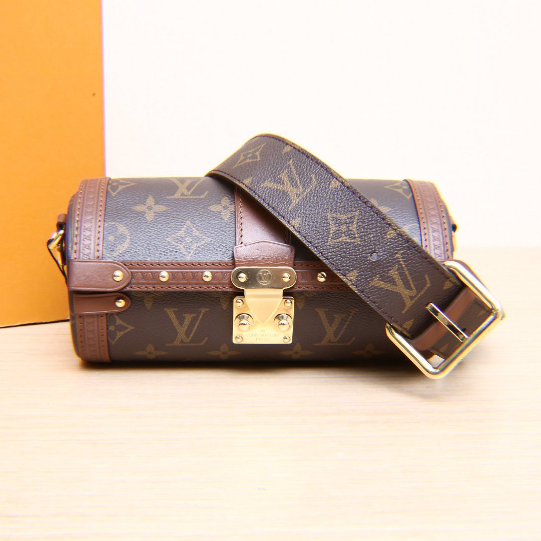 95新 LouisVuitton/路易威登 【小花念念】巴比龙 链条圆桶包 芯片