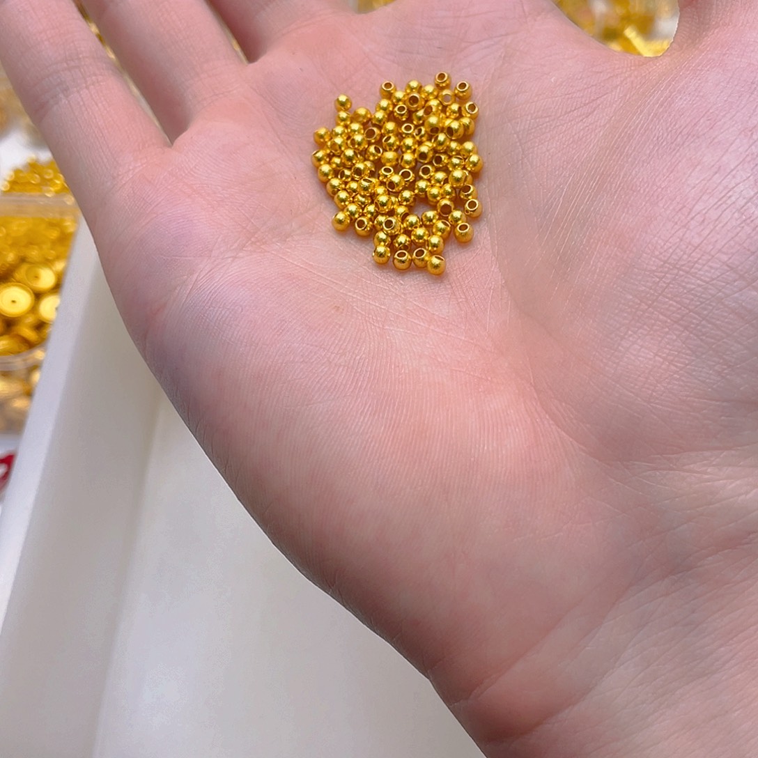 锆石铜合金高货古法珠3mm50颗