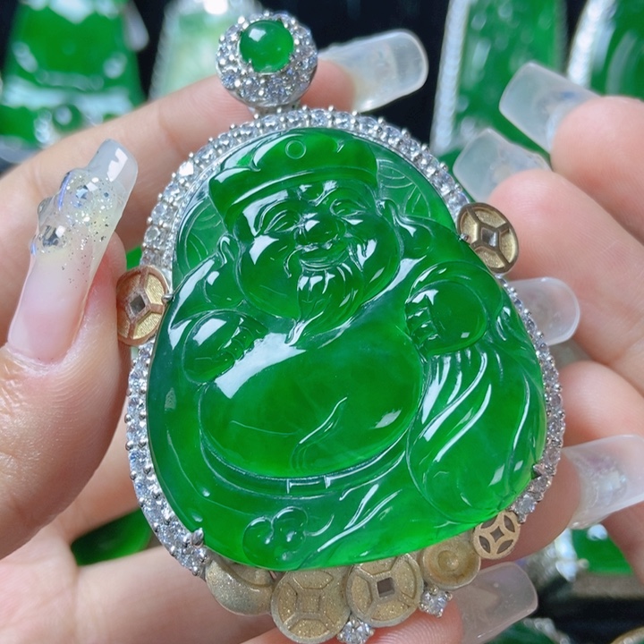 翡翠颈饰银S925镶嵌           