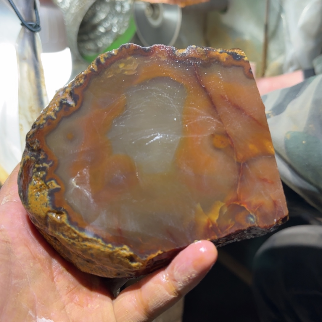 白***龙定制玛瑙56圈口手镯