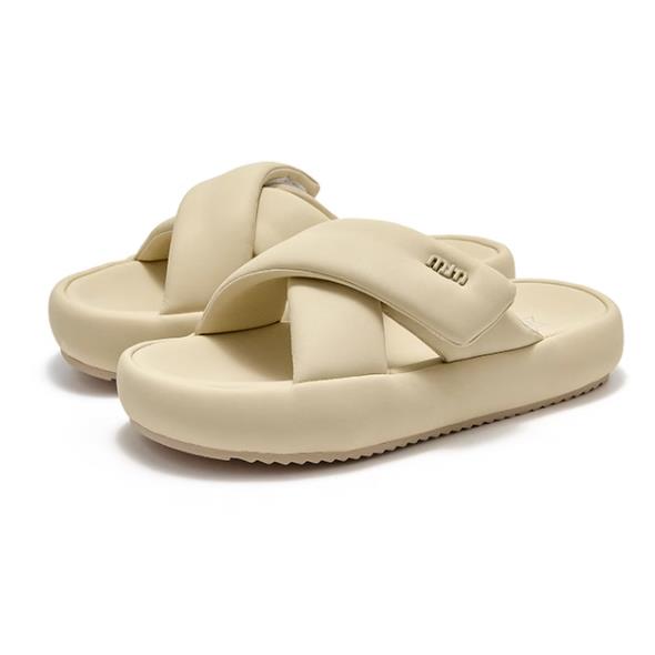 夏款1277时尚厚底交叉带魔术贴凉拖