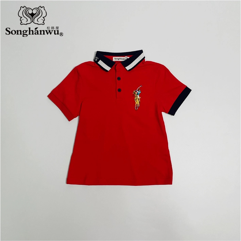 松韩屋夏季运动男童吸汗男修身型短袖POLO衫t恤 87号