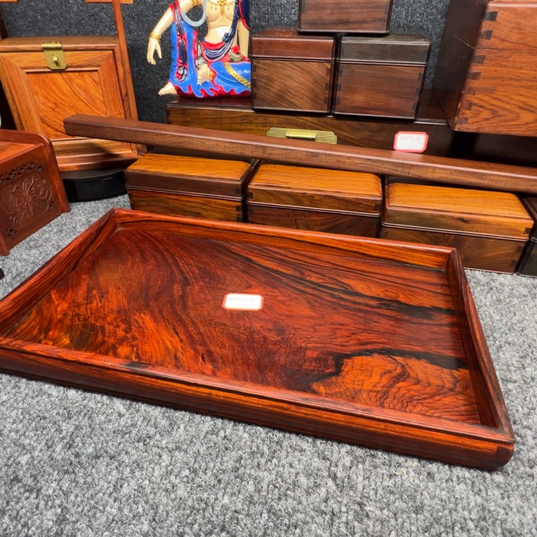 木微凹黄檀茶盘尺寸40×23×3.6