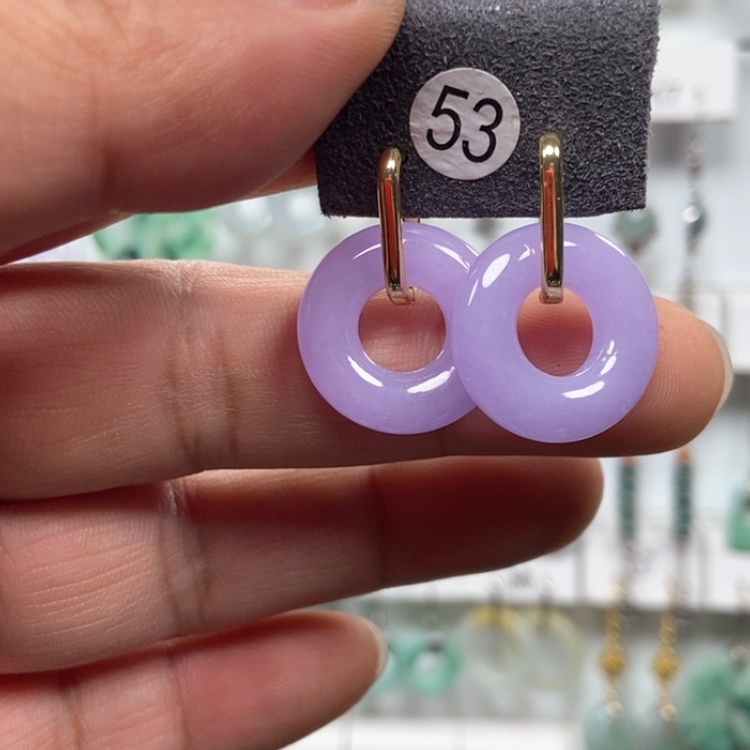 【闪购商品】石英质玉耳钉合金耳饰