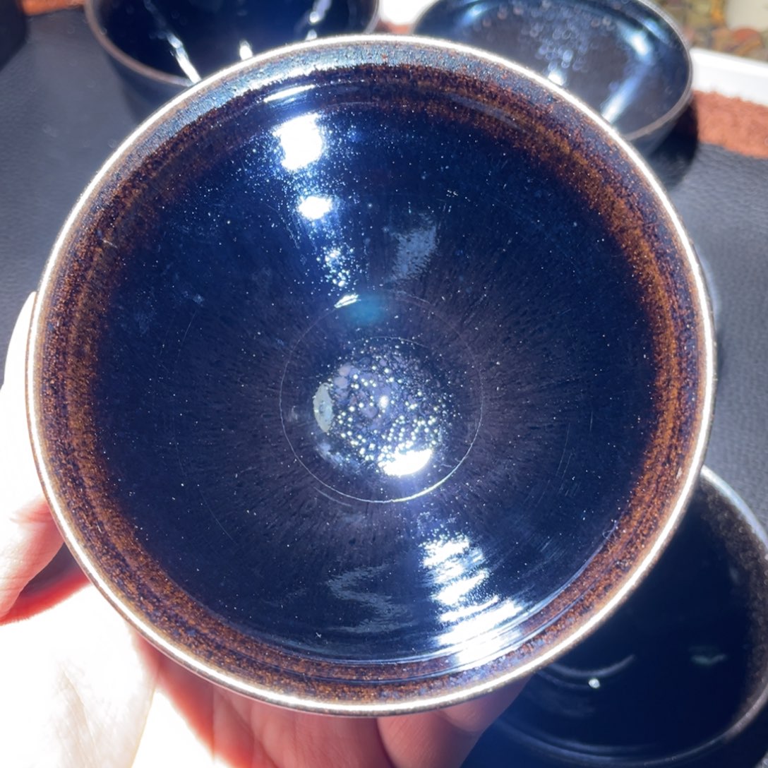 古***香茶盏建盏双和龙窑柴烧