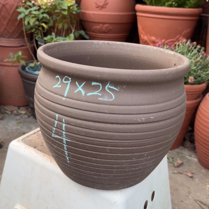 紫砂花盆口29高25宜兴紫砂 