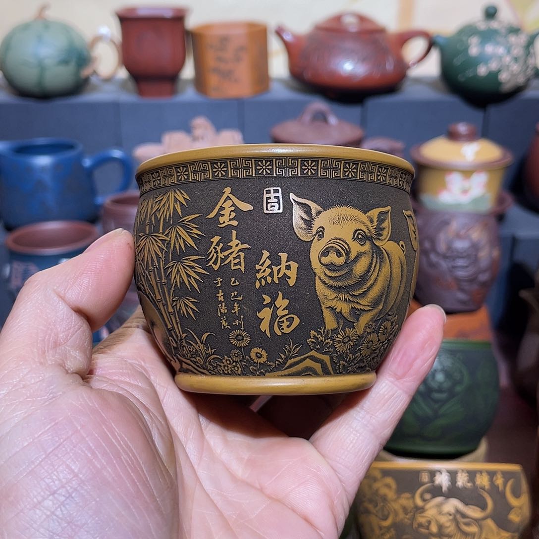 原矿紫砂手工主人杯