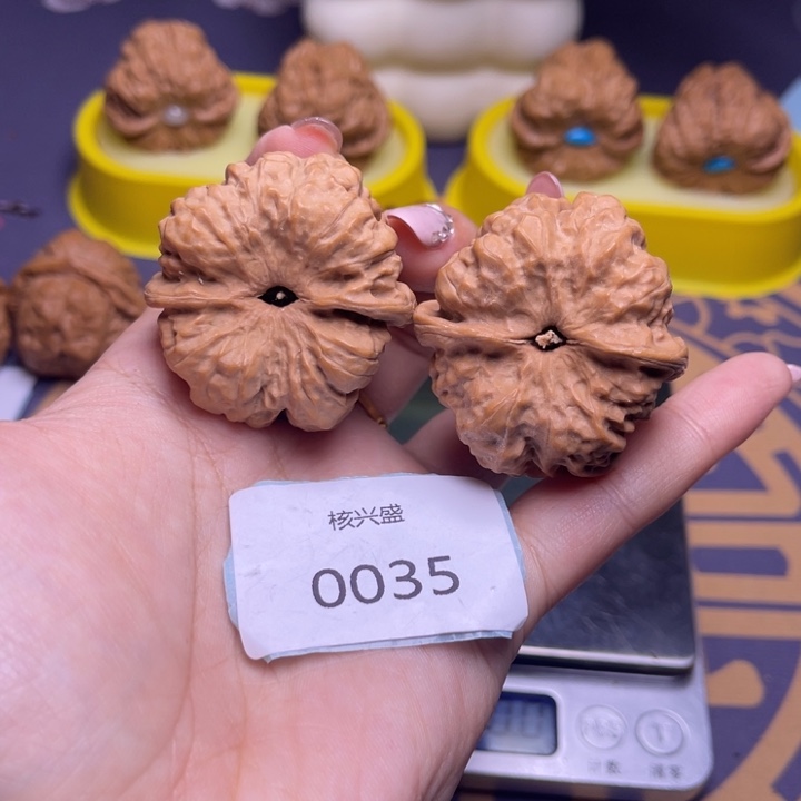 文玩核桃把件蛤蟆400035