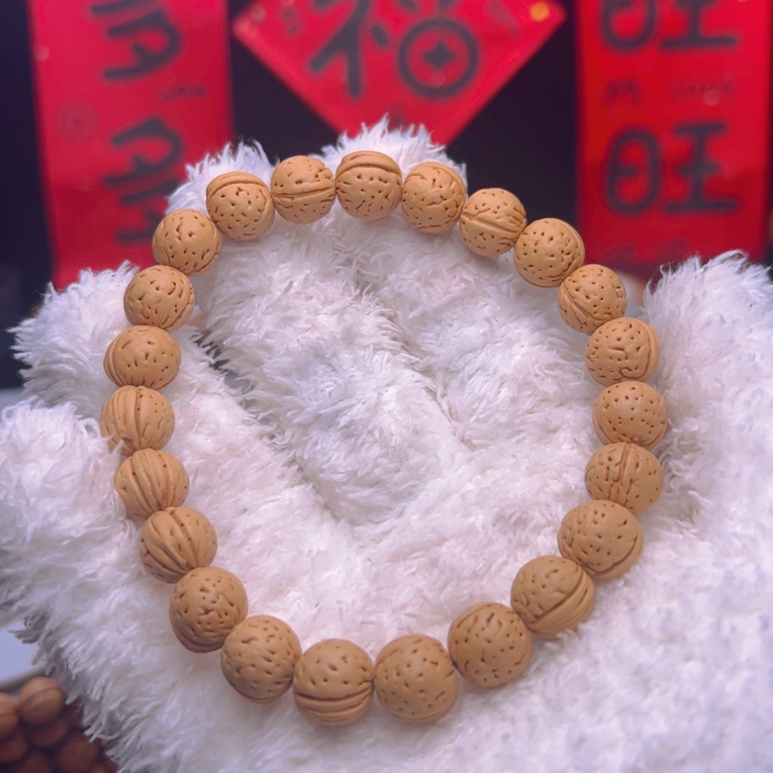 桃核手串牛***喽1.1矮桩小金豆