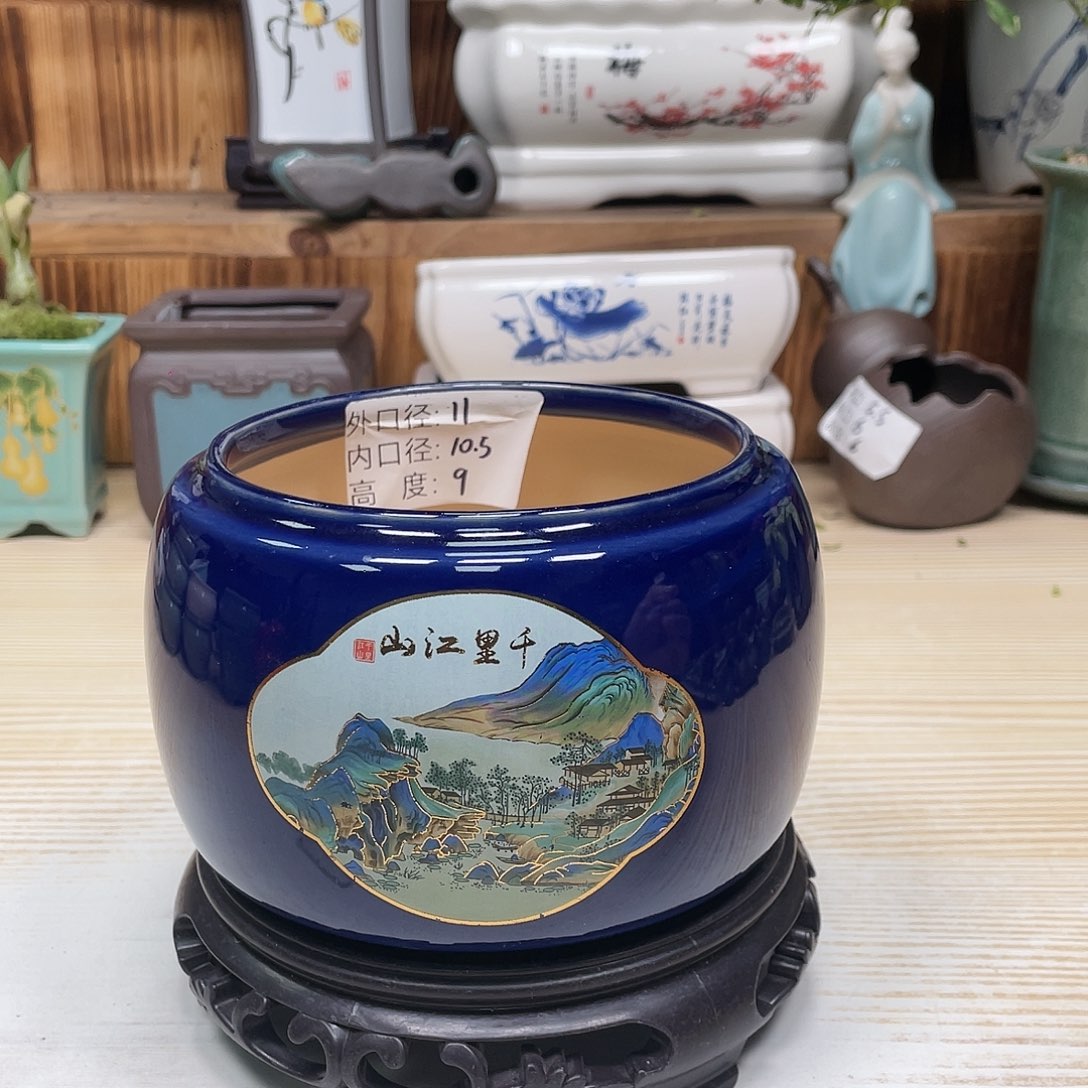 紫砂花盆陶瓷艺术花盆陶瓷