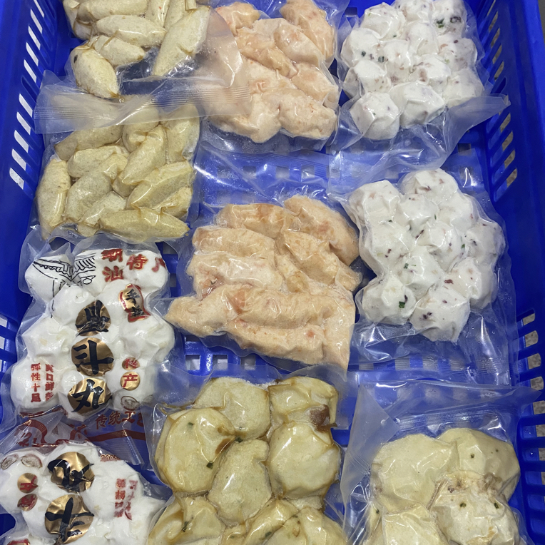 海鲜丸子套餐5斤 虾枣墨斗丸鱼饼鱼枣章鱼丸各一斤 惠来手工丸子