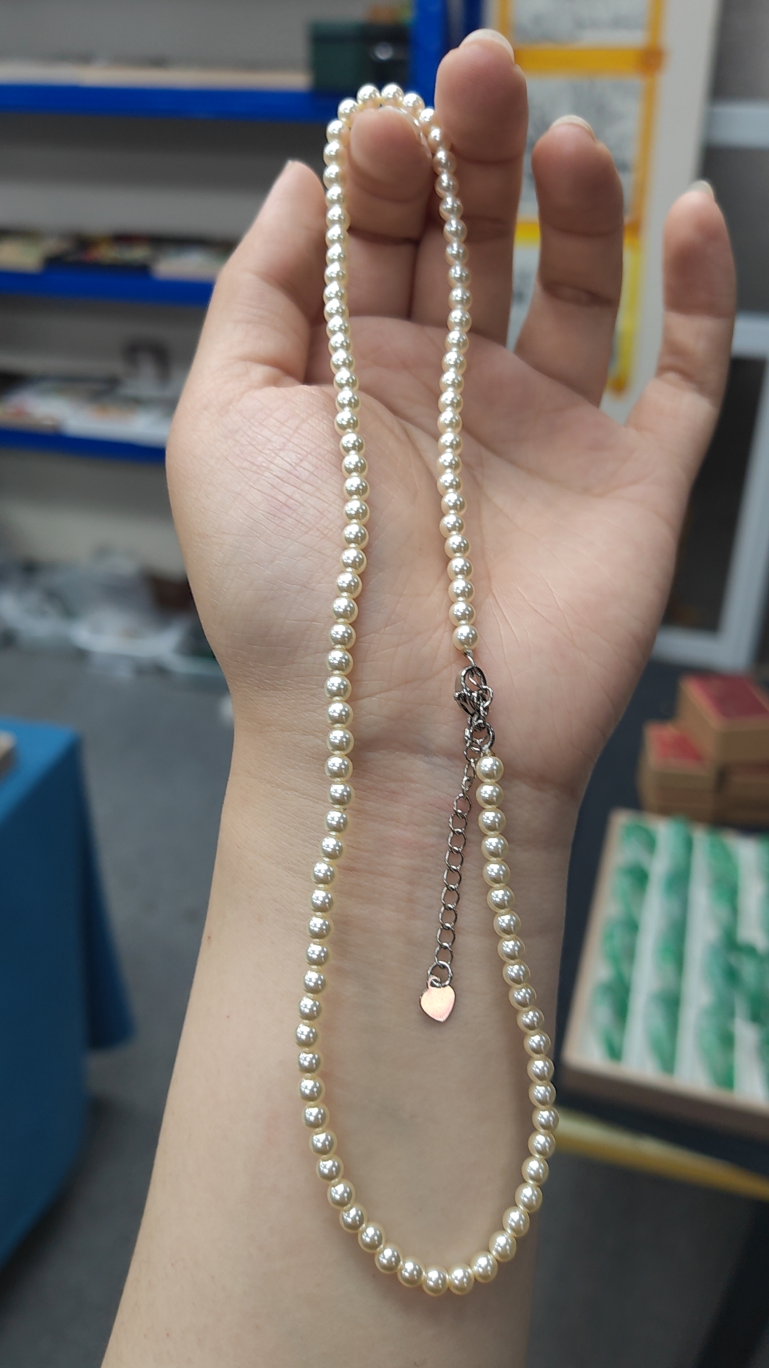 精品香槟金珍珠小米珠项链