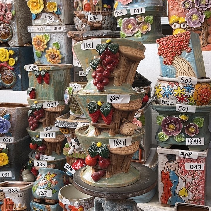 粗陶材质多肉花盆