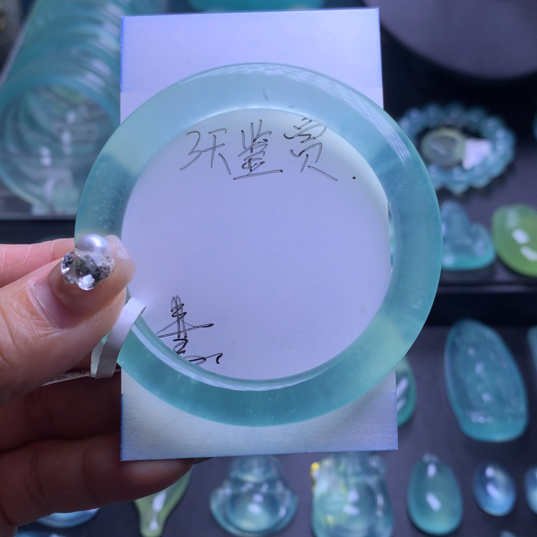 蛇纹石玉手镯51.7未镶嵌
