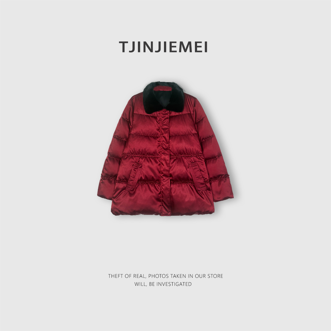 T井姐妹【嘉年华】设计感气质真丝水貂领鹅绒服ERF2512-255681