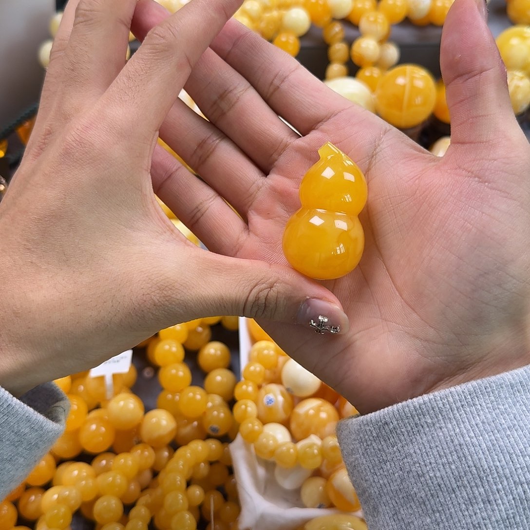 琥珀珠宝奇石未镶嵌葫芦