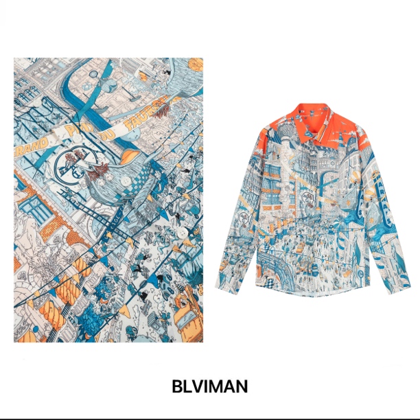 BLVIMAN定制  高智感彩绘百搭衬衫
