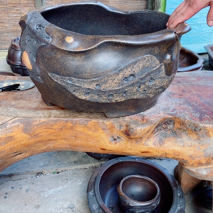 朗***风杨冬益紫砂花盆46789