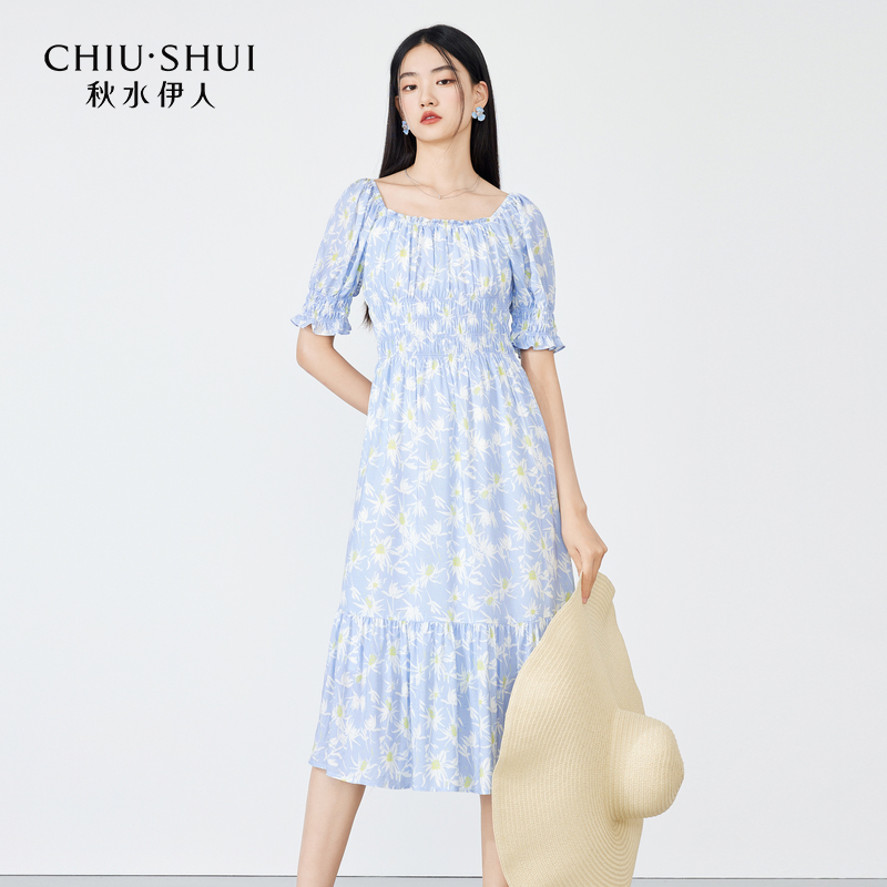 【林一专属】秋水伊人连衣裙女装通勤百搭长裙623205A020397