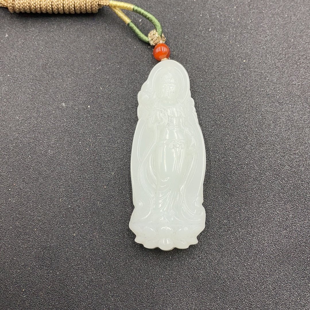 BY0212FPXQ023 和田玉观音挂件