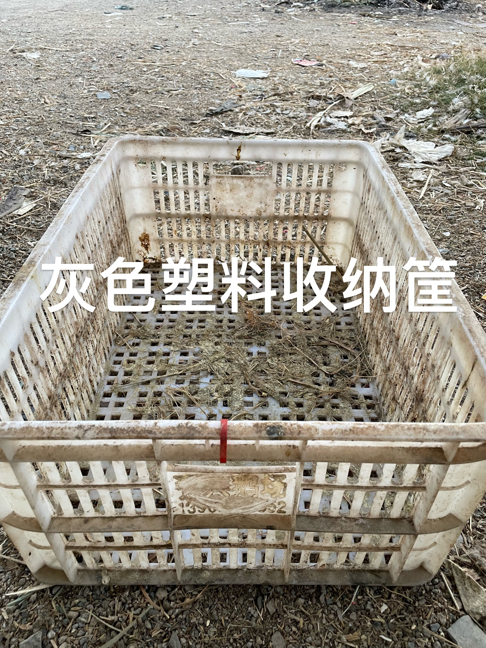 小金家用灰色塑料收纳筐5斤大容量