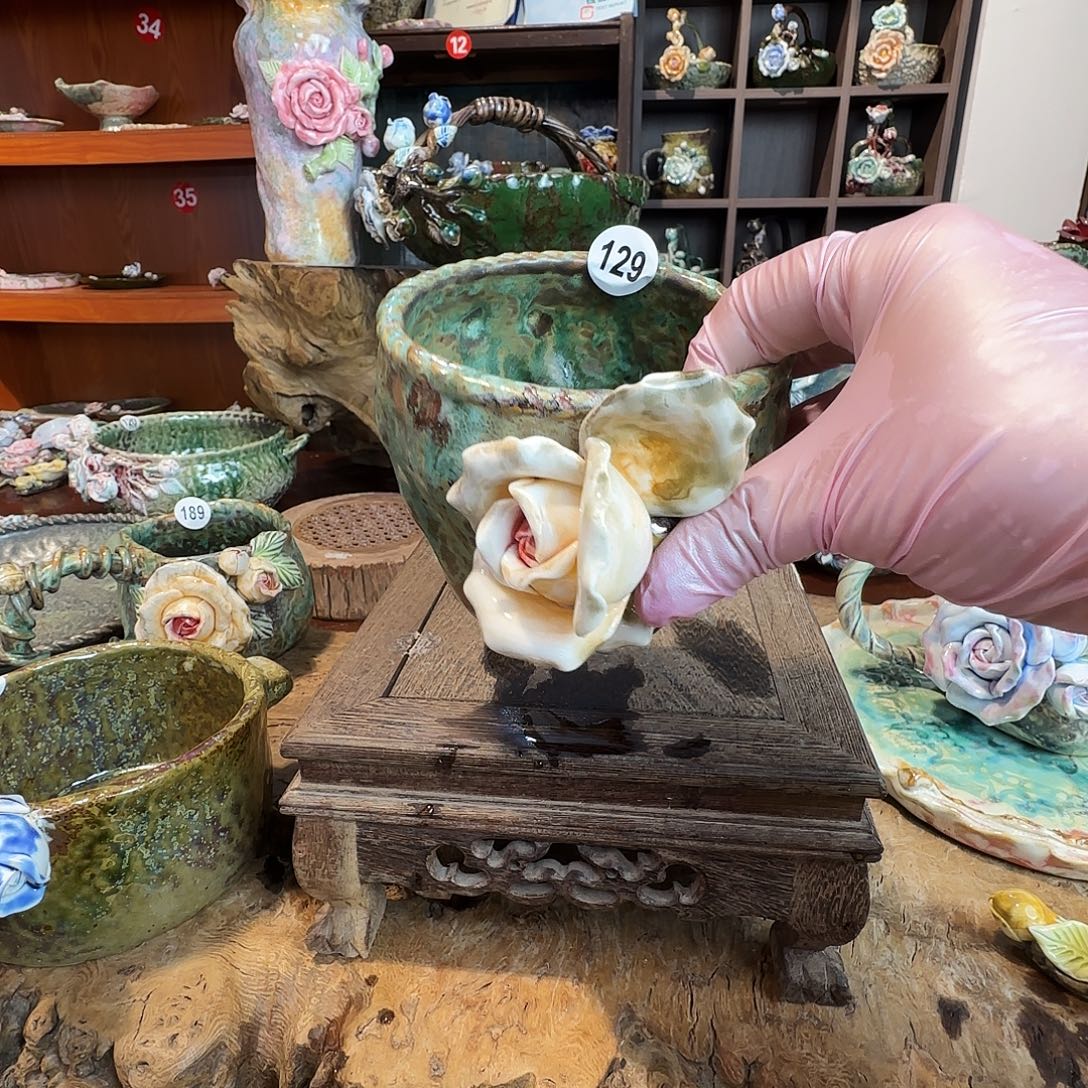 水***萝纯手工咖啡杯，餐具