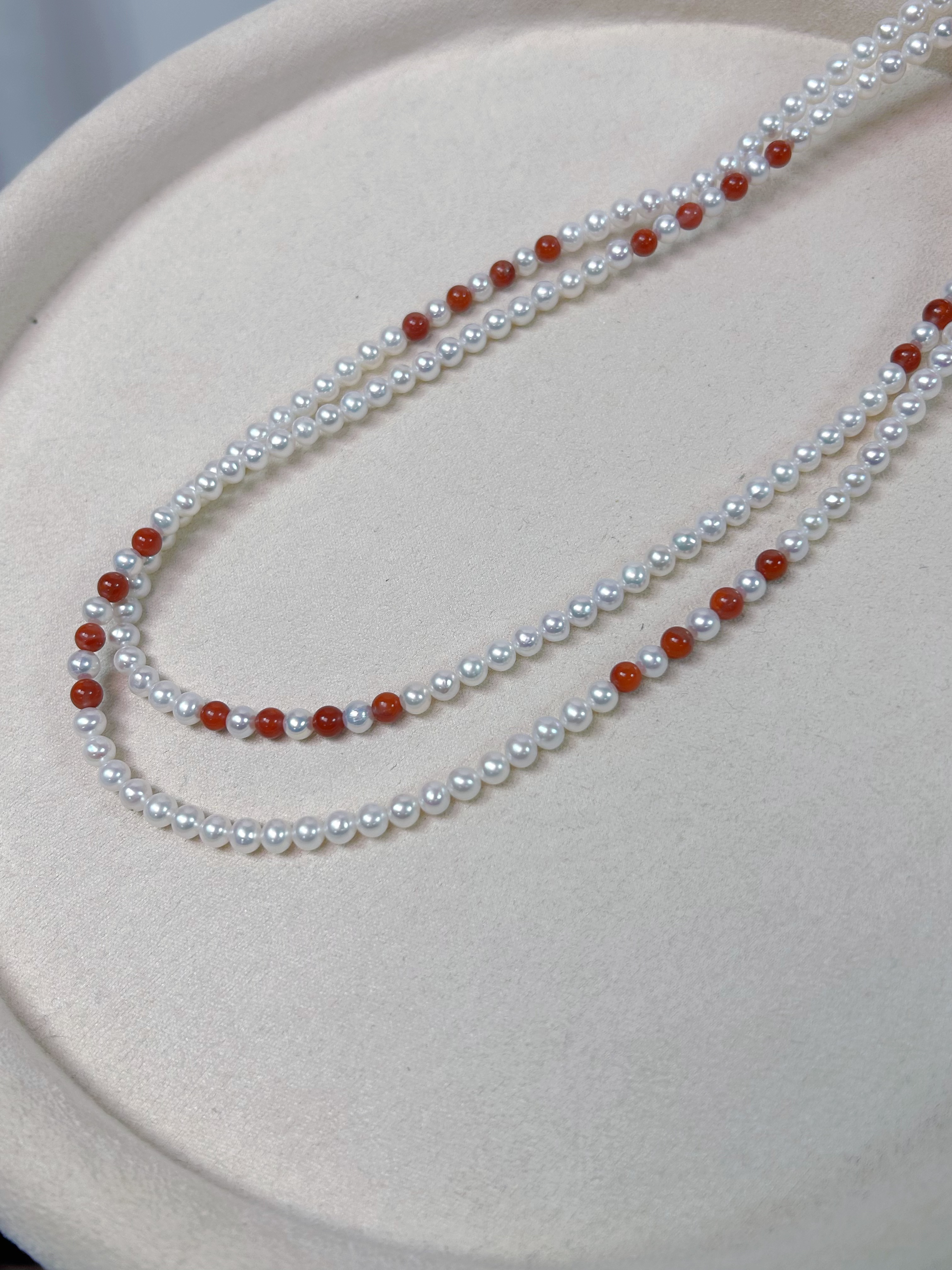 【雪间红豆】天然淡水珍珠设计款毛衣链