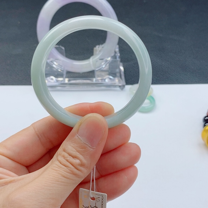 翡翠手镯未镶嵌贵妃手镯52-53圈口