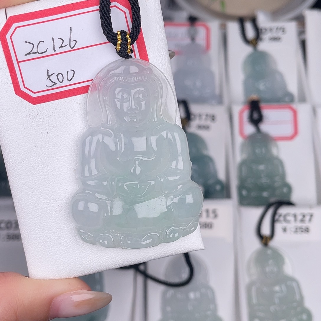 翡翠未镶嵌颈饰zc126