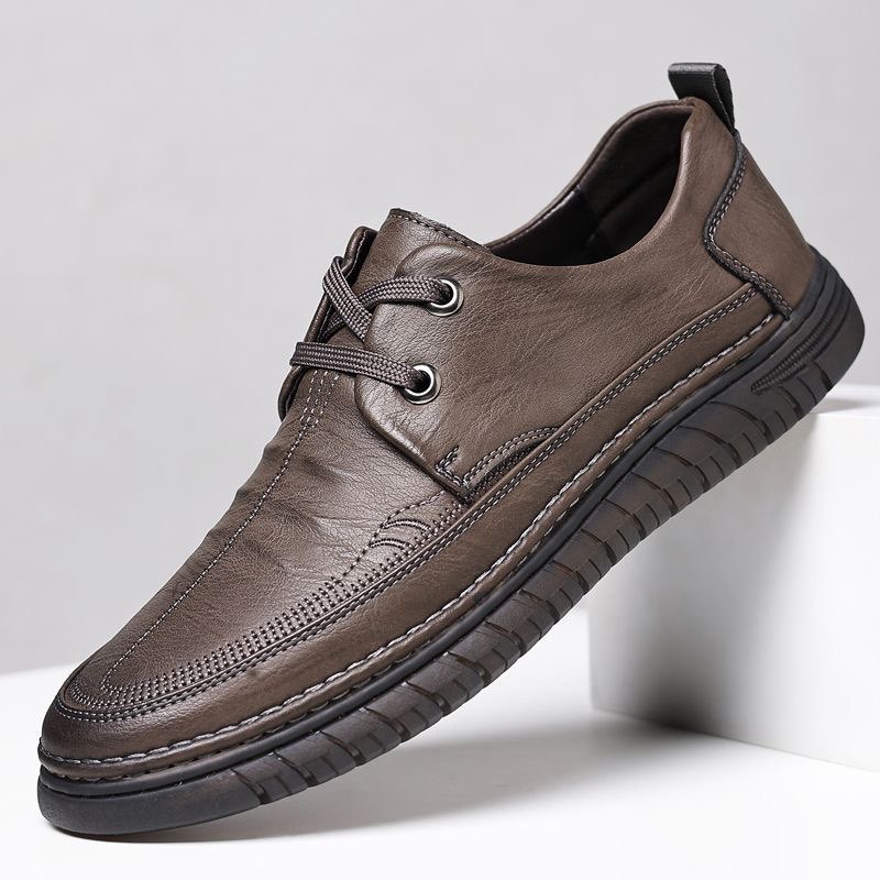 8829男鞋2025新款秋季商务休闲软底皮鞋男士百塔工装鞋户外休闲鞋