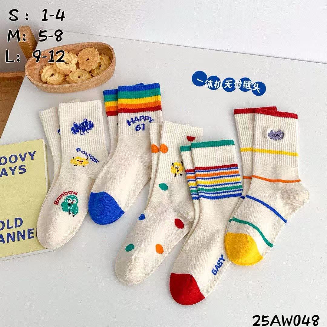 【开播】【5双装邦菲猫】袜子袜子冬季秋季卡通百搭厚款秋冬潮袜网红