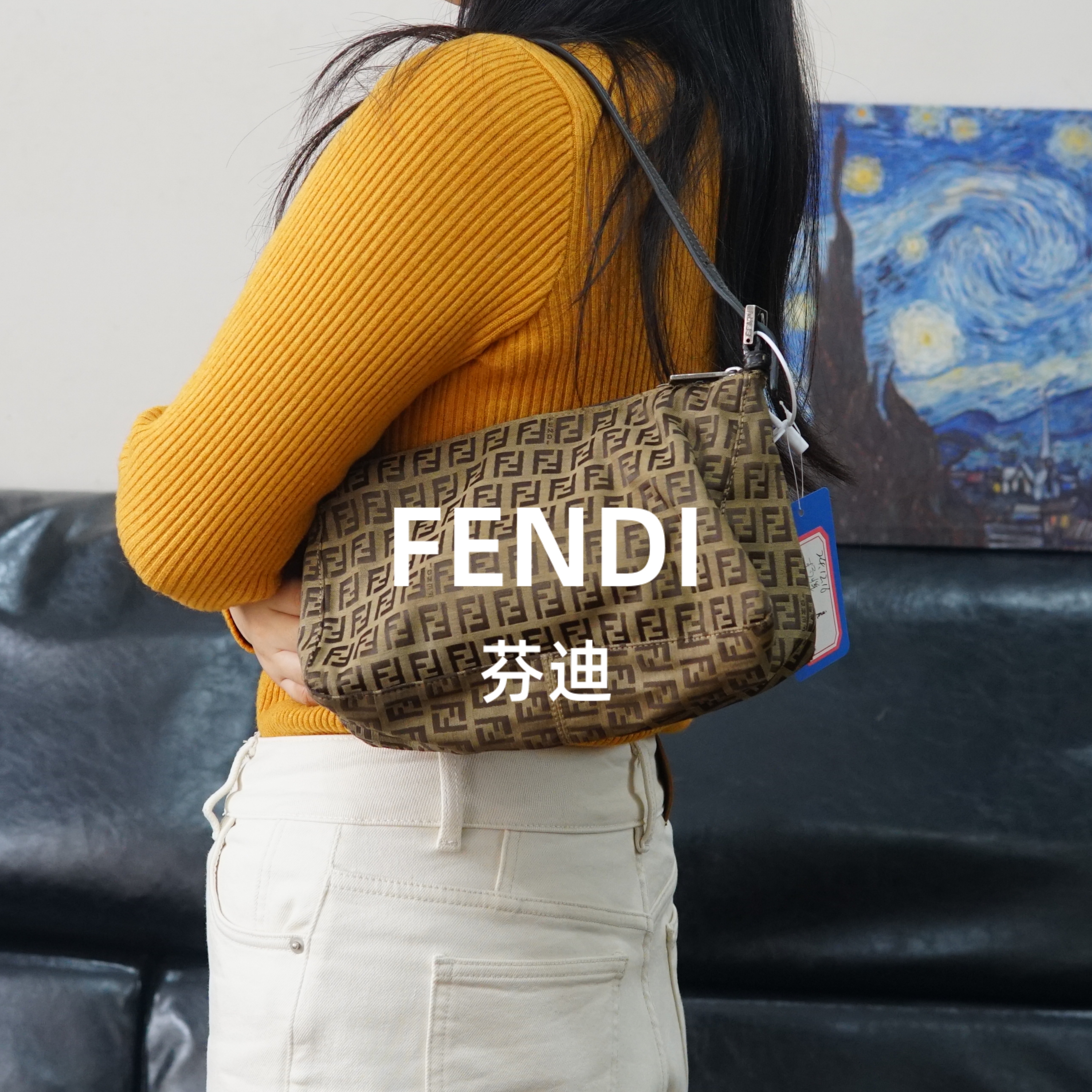 95新 FENDI/芬迪 老花单肩包/F3WJ12314060/4060