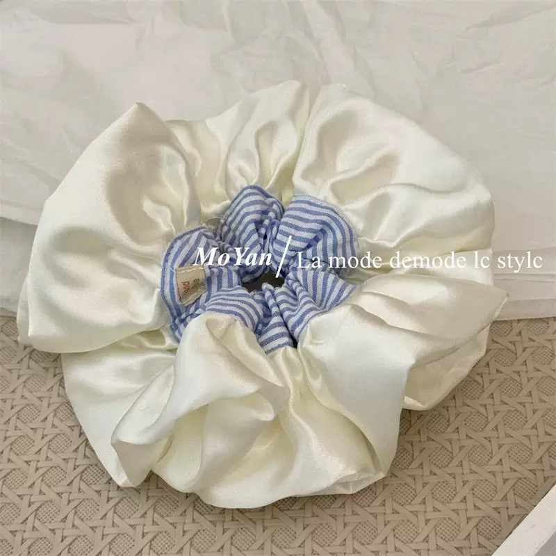 春季新款大肠圈奶油色