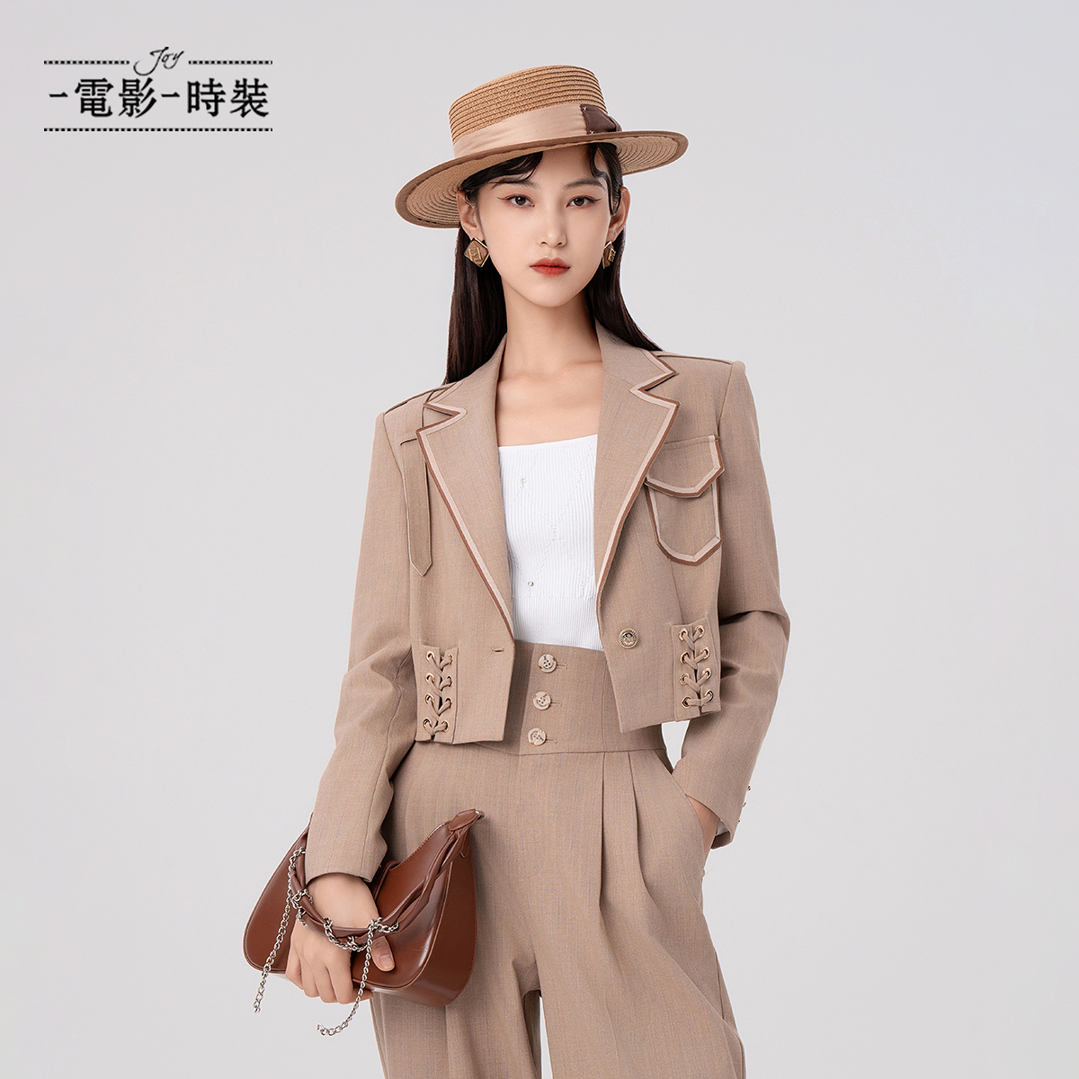 【林一专属】一电影一时装英伦短款西装小外套士百搭FFJG113641