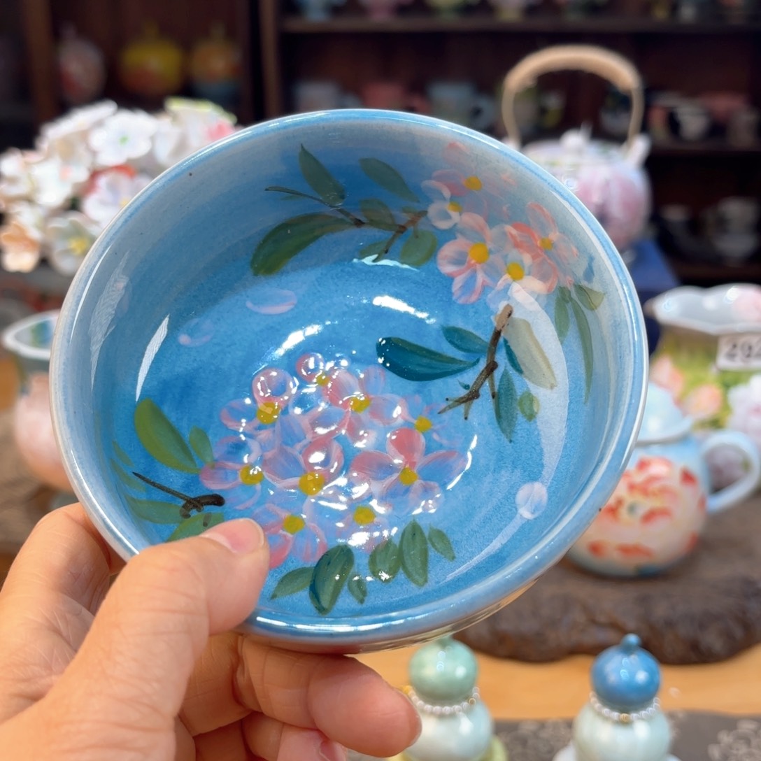 景德镇手绘高温釉下彩陶瓷茶具