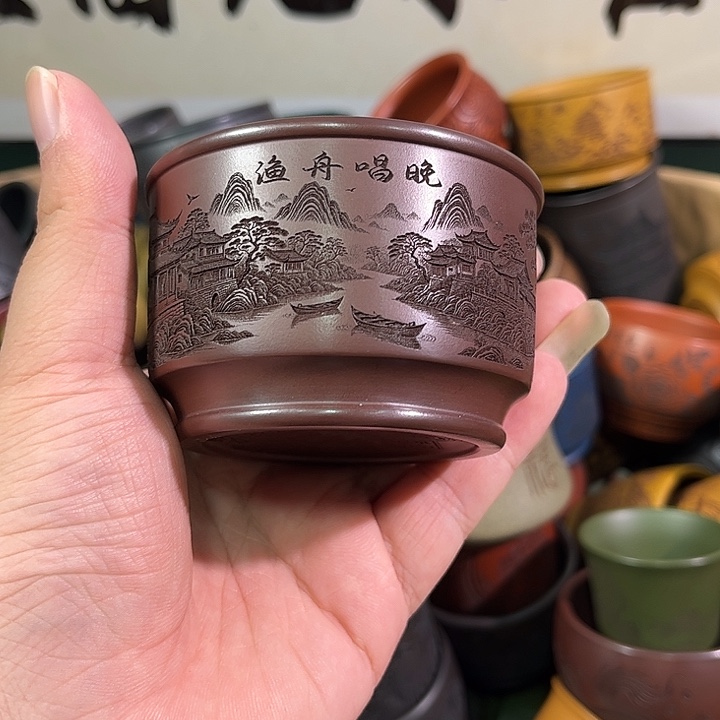茶杯紫砂全手工紫砂主人杯