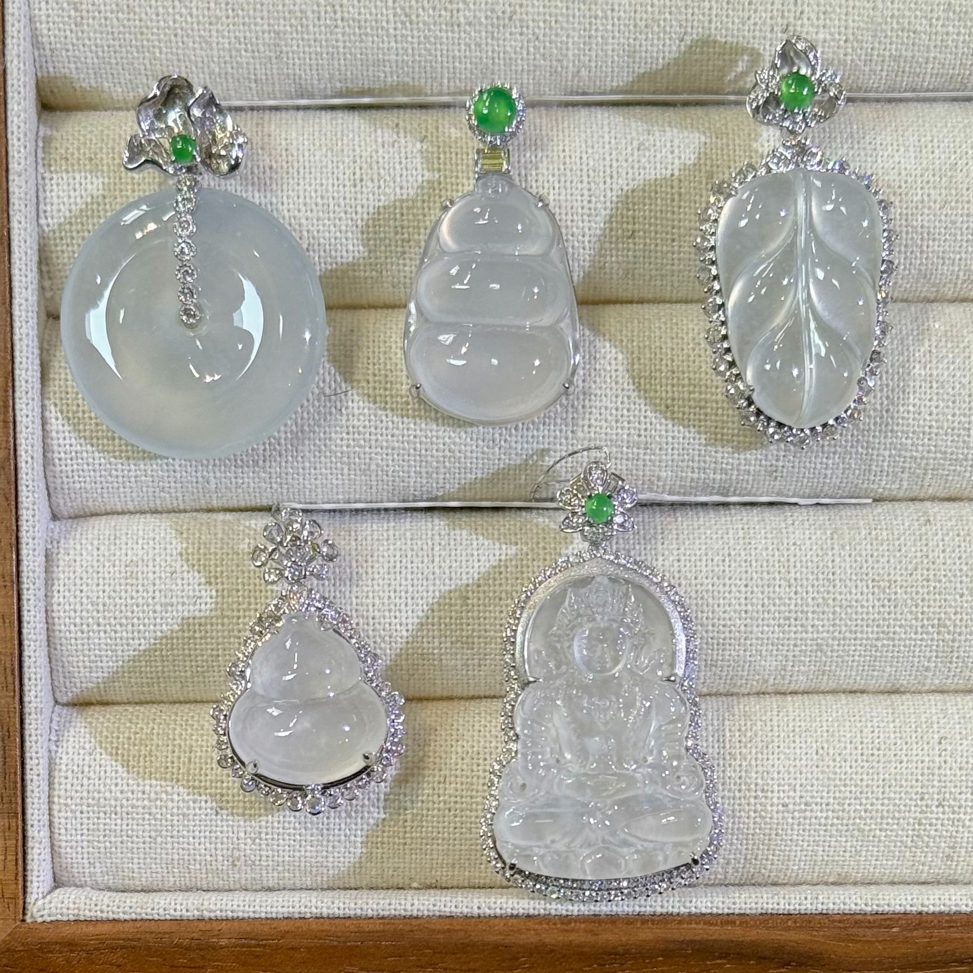 翡翠吊坠1件-18K金-多样性发货只发一件-AS07-BK|CXQ21