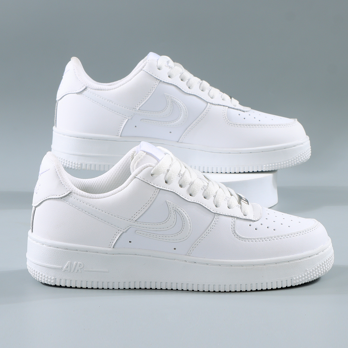 安路杰品牌正品休闲板鞋男士经典复古百搭潮鞋春秋皮面低帮小白鞋