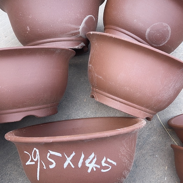 紫砂花盆100-5。29.5-14.5