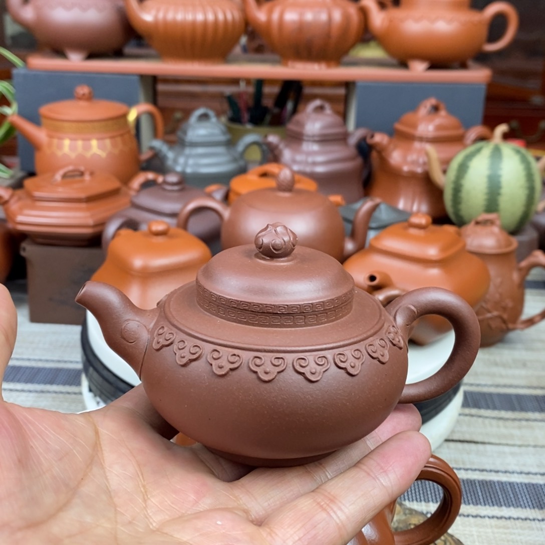 紫砂茶壶云肩如意150CC原矿一厂老底曹青特价