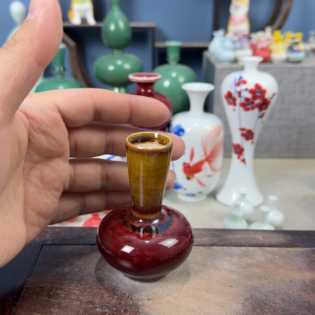 陶瓷手工小花器摆件