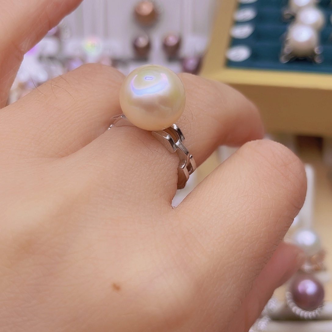 *****戒指淡水珍珠银S925镶嵌