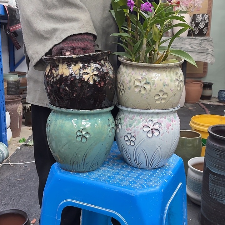 15×15 -粗陶花盆有孔-买买买