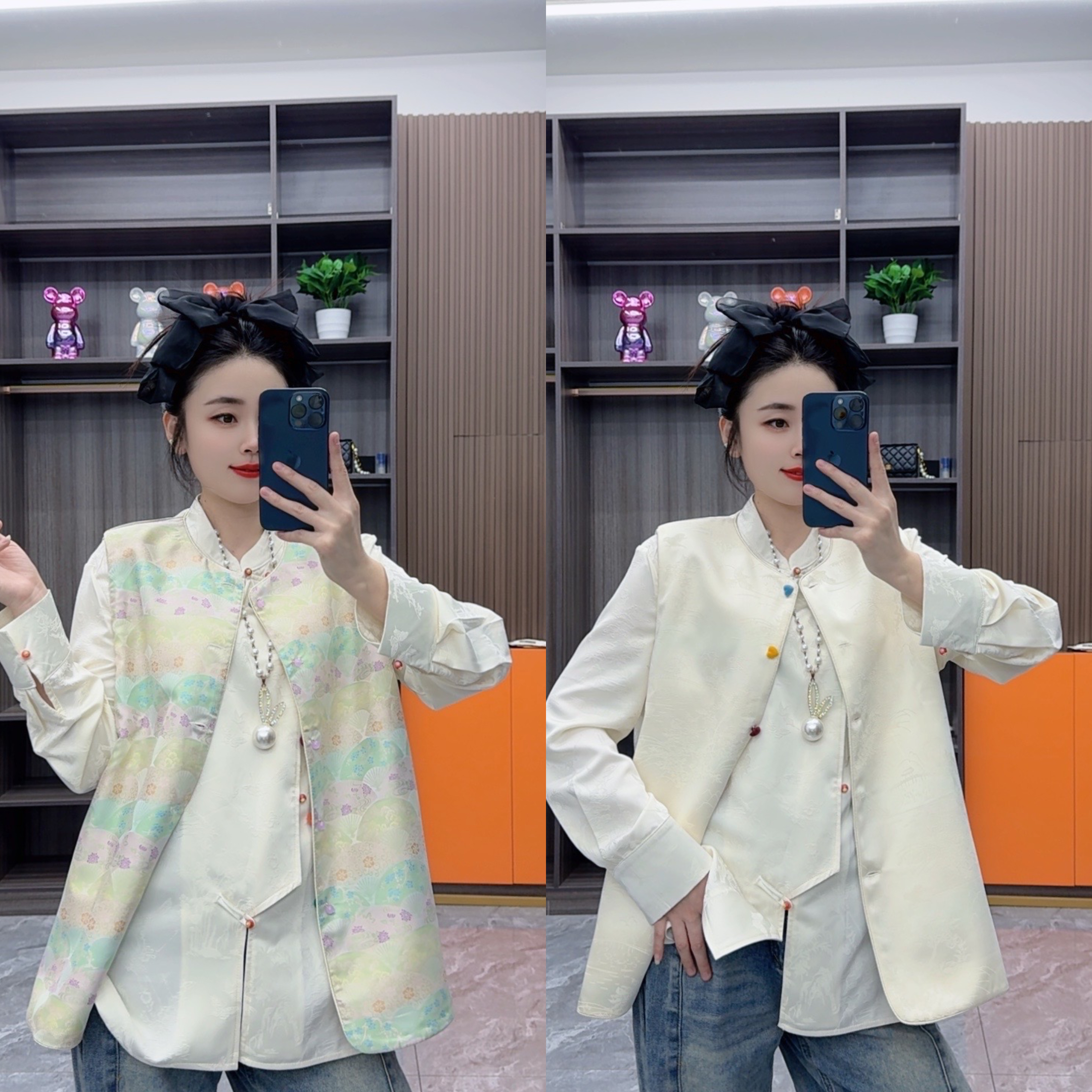 2025春季新款拼色扣韩版宽松显瘦马甲