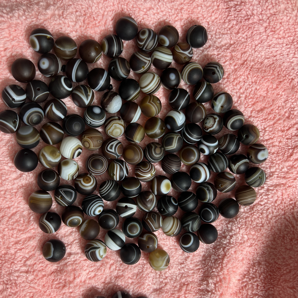 皮皮  卡14mm条纹缠丝多彩玛瑙圆珠私拍多样性发一颗（直播间链接）