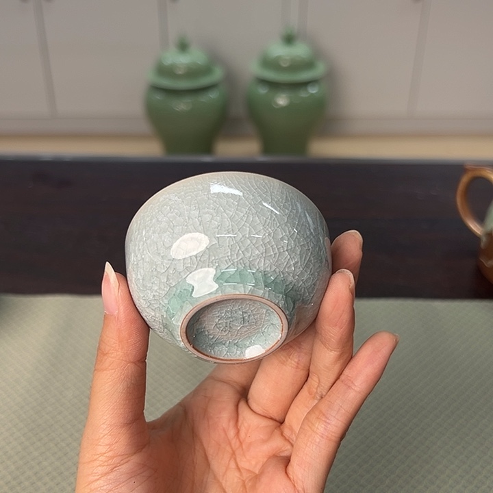 龙泉云间青瓷小米茶器