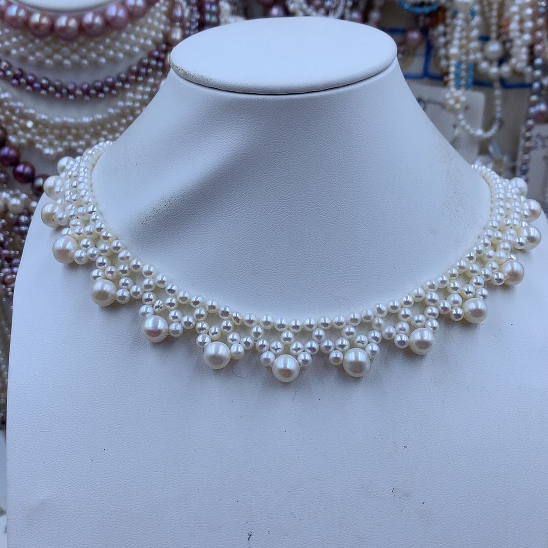 项链18K金镶嵌淡水珍珠平**事