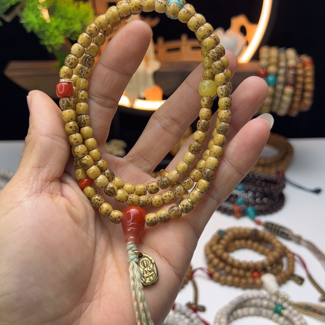 星月菩提吊坠星月菩提绿背河豚6×5